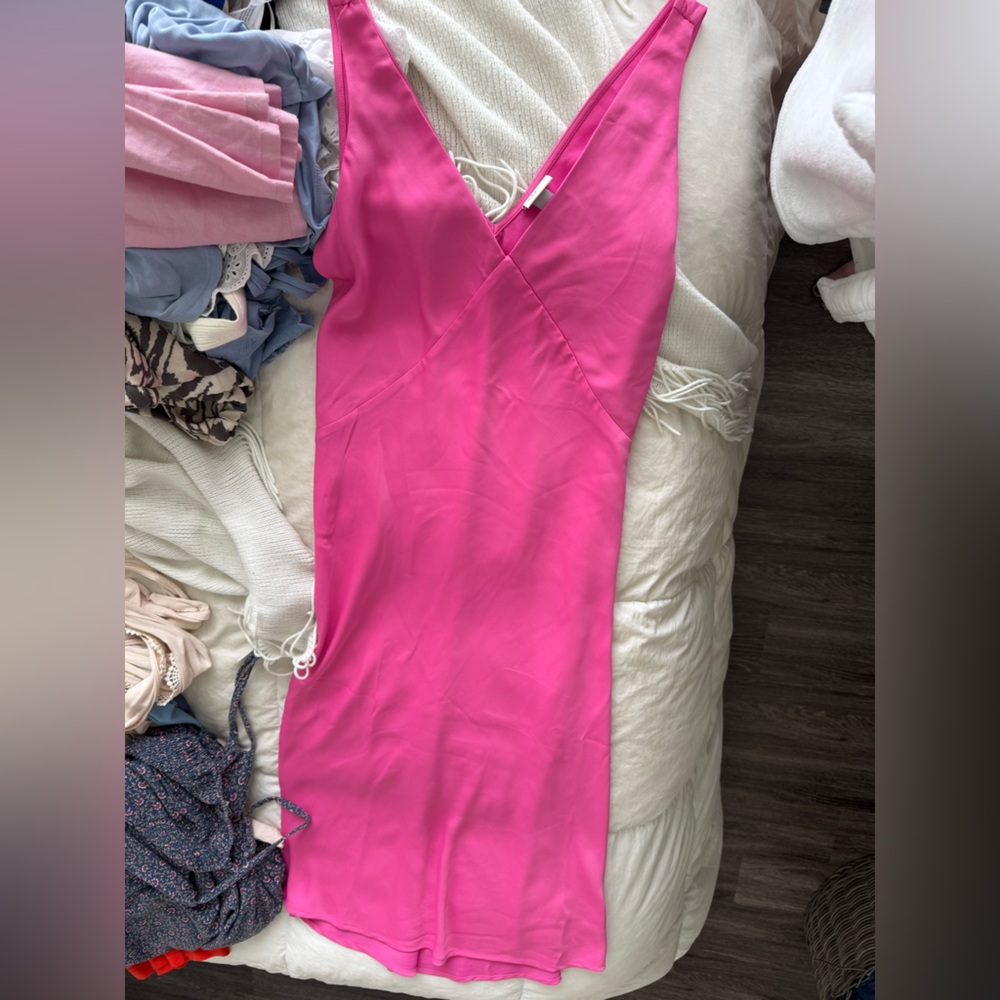 a new day Vibrant Pink Satin Chemise